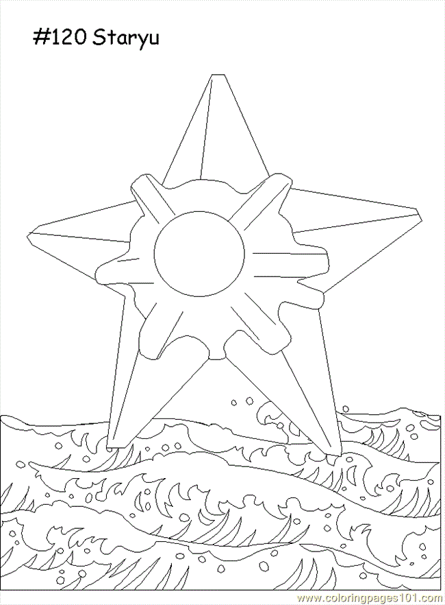 Coloring Pages Staryu (Cartoons > Pokemon) free printable coloring