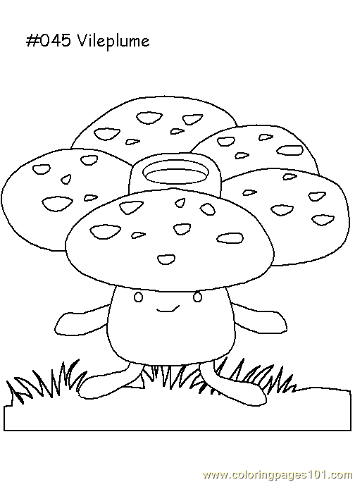 free printable coloring image Vileplume