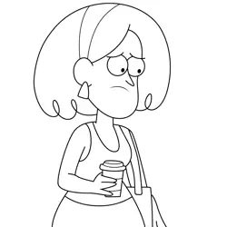 Billy's Mother Gravity Falls Free Coloring Page for Kids