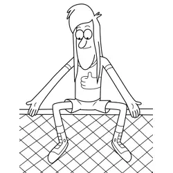 Lee on Fence Gravity Falls Free Coloring Page for Kids