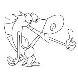 Zig Zig and Sharko Free Coloring Page for Kids