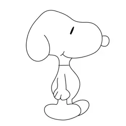 Lonely Snoopy Free Coloring Page for Kids
