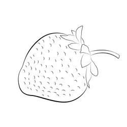 Strawberry Free Coloring Page for Kids