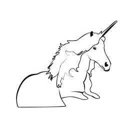 Unicorn 1 Free Coloring Page for Kids
