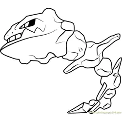 Steelix Pokemon Free Coloring Page for Kids