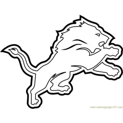 Detroit Lions Logos Free Coloring Page for Kids