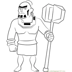 Warrior Free Coloring Page for Kids