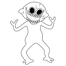 Monster Friday Night Funkin Free Coloring Page for Kids