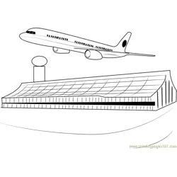 Airports in London Free Coloring Page for Kids