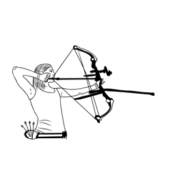 Archery 1 Free Coloring Page for Kids