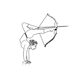 Archery 2 Free Coloring Page for Kids