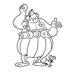 Asterix And Obelix 2 Free Coloring Page for Kids