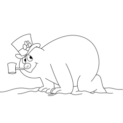 Bend Down Frosty Free Coloring Page for Kids