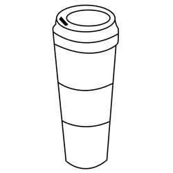 Big Coffee Bottle Free Coloring Page for Kids