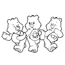 Care Bears 2 Free Coloring Page for Kids