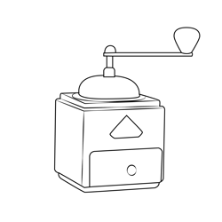 Coffee Grinder Free Coloring Page for Kids
