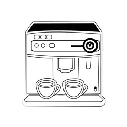 Coffeemaker Free Coloring Page for Kids