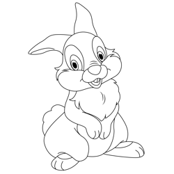 Cute Bunnie Free Coloring Page for Kids