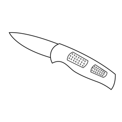 Cutting Board And Knife Free Coloring Page for Kids