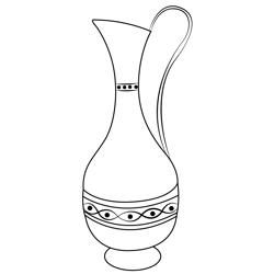 Decorative Jug Free Coloring Page for Kids