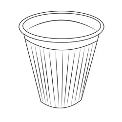 Designer Plastic Cup Free Coloring Page for Kids