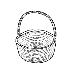 Empty Basket Free Coloring Page for Kids