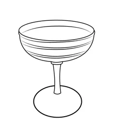 Empty Glass Free Coloring Page for Kids