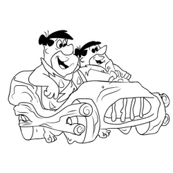 Flintstones 2 Free Coloring Page for Kids