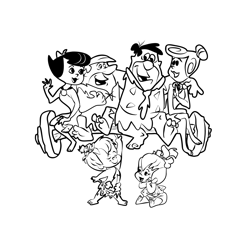 Flintstones 3 Free Coloring Page for Kids