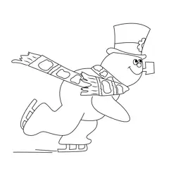 Frosty Sketing Free Coloring Page for Kids