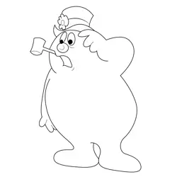 Frosty Thinking Free Coloring Page for Kids