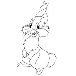 Funny Bunnie Free Coloring Page for Kids