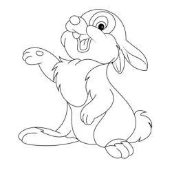 Happy Thumper Free Coloring Page for Kids