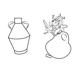 Metallic Pottery Free Coloring Page for Kids
