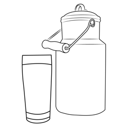 Milk Can Free Coloring Page for Kids