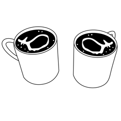 Morning Coffee Cup Free Coloring Page for Kids