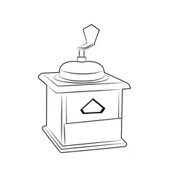 Old Coffee Grinder Free Coloring Page for Kids