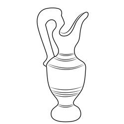 Old Traditional Vase Free Coloring Page for Kids