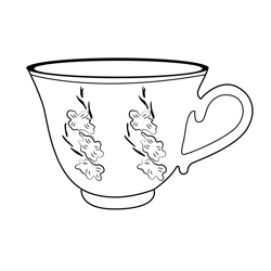 Painted Cup.1 Free Coloring Page for Kids