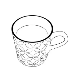 Painted Cup Free Coloring Page for Kids