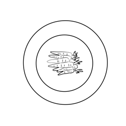 Painted Plate Free Coloring Page for Kids