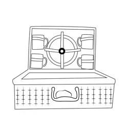 Picnic Basket Free Coloring Page for Kids