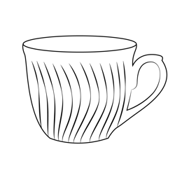 Printed Cup Free Coloring Page for Kids