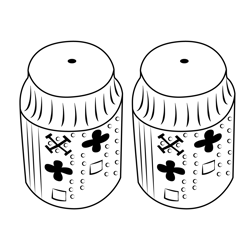 Salt And Pepper Shakers Free Coloring Page for Kids
