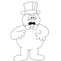 Shocking Frosty Free Coloring Page for Kids