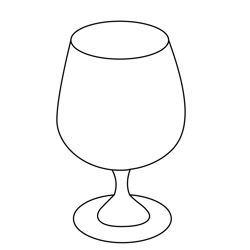 Stylish Wine Glass Free Coloring Page for Kids