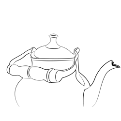 Tea Kettles Free Coloring Page for Kids