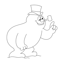 The Frosty Free Coloring Page for Kids