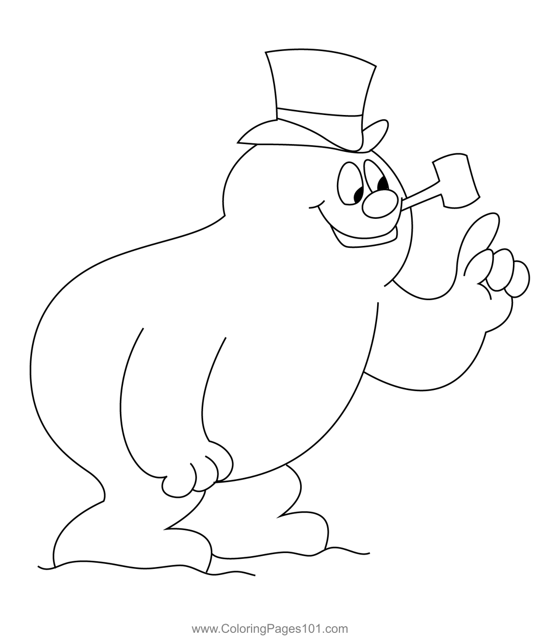 The Frosty Coloring Page for Kids - Free Crocodile Printable Coloring