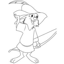 The Robin Hood Free Coloring Page for Kids